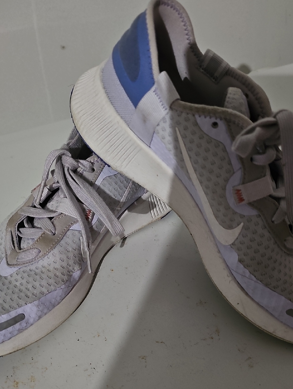 Light Gray And Purple Women's Athletic Sneakers